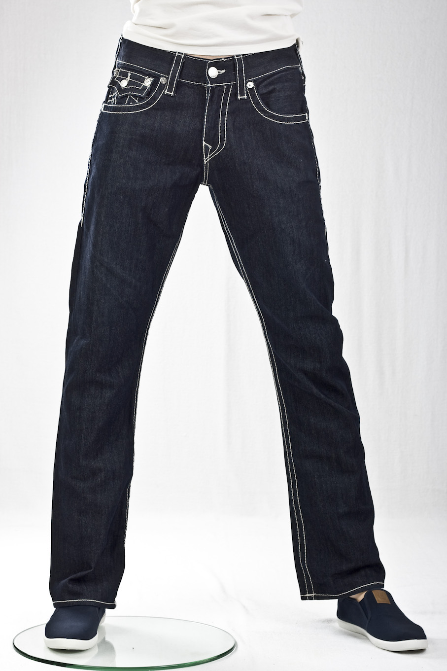 джинсы мужские True Religion "Прямые широкие" Straight wflaps basic natural dark