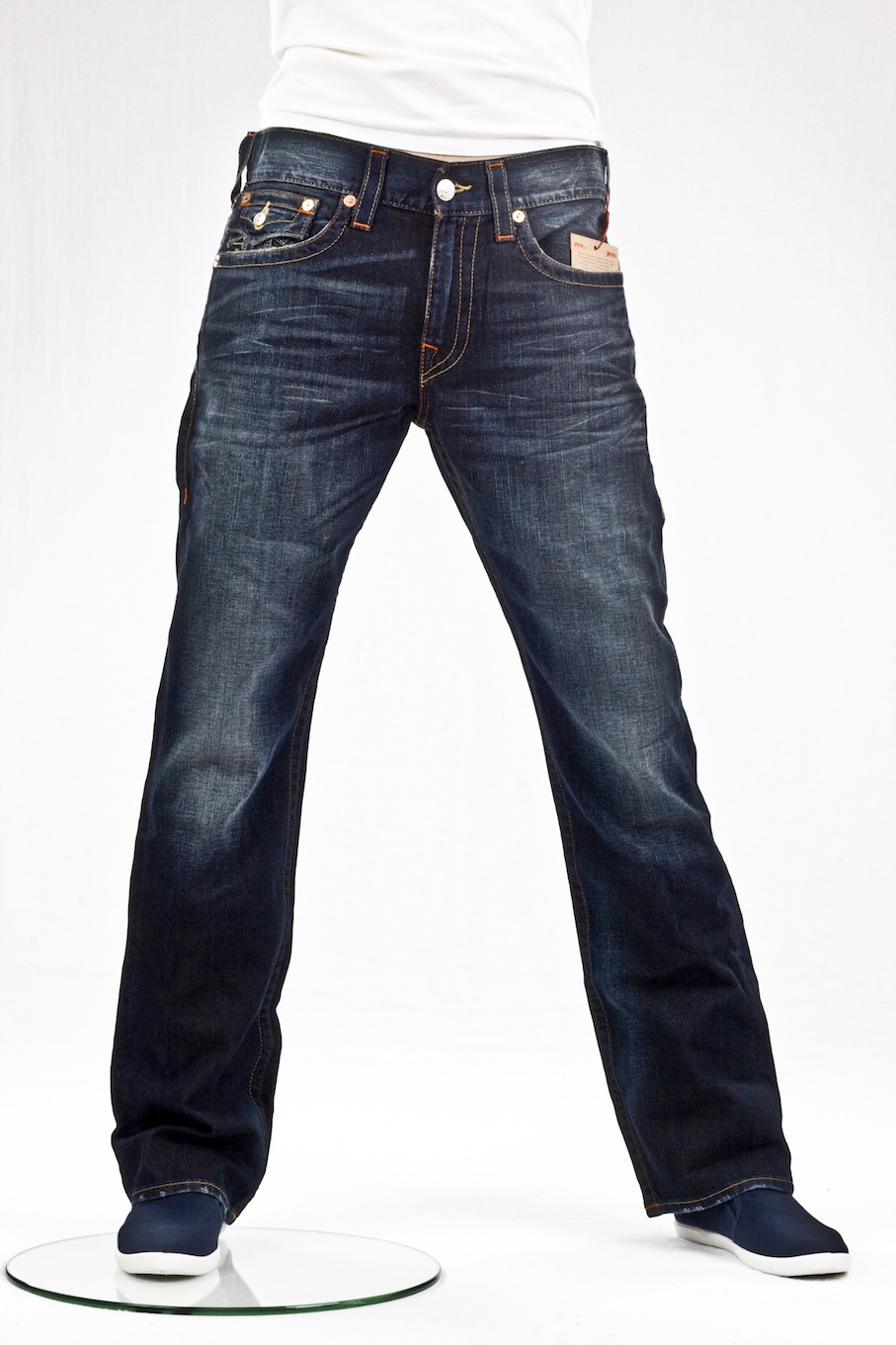 джинсы мужские True Religion широкие прямые straight flap om runstitch