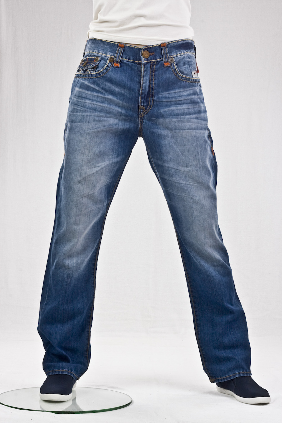 джинсы мужские True Religion широкие Прямые Ricky w flaps super T