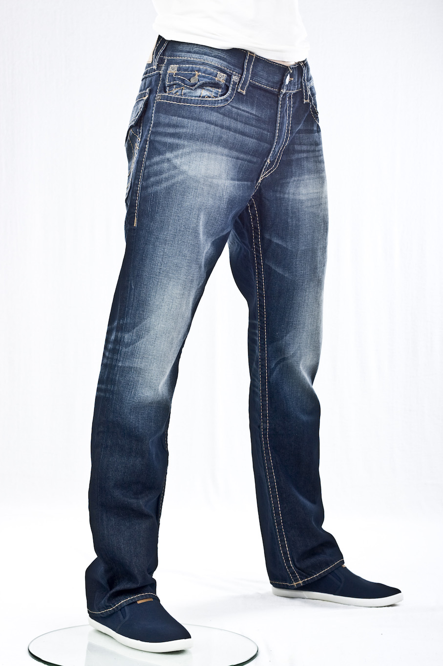 джинсы мужские True Religion широкие прямые Big t straight jeans