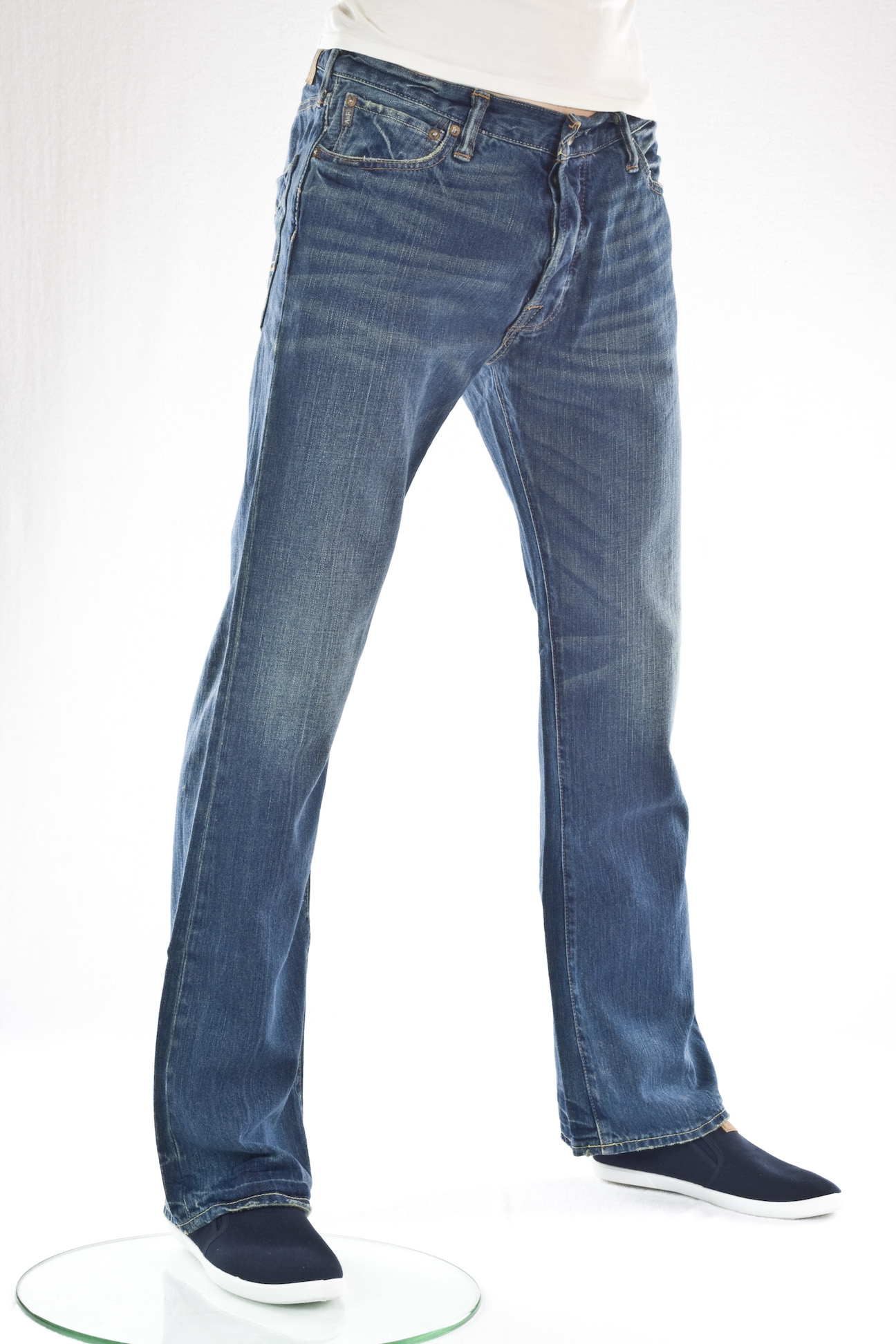 джинсы мужские Abercrombie & Fitch свободные "Буткат" BAXTER SLIM BOOT