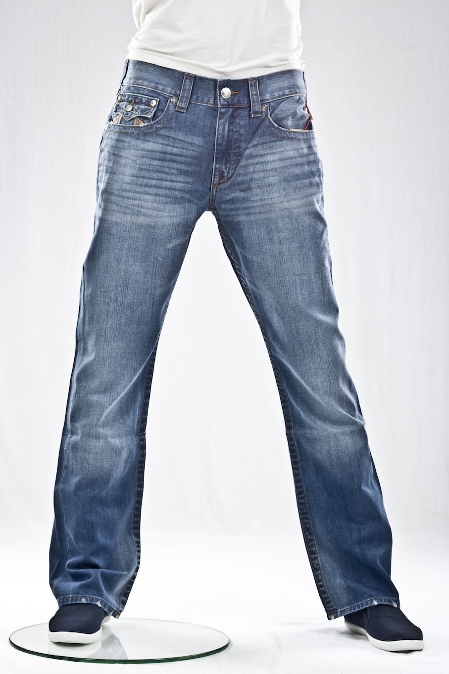 джинсы мужские True Religion широкие Прямые straight flap red orange sn m