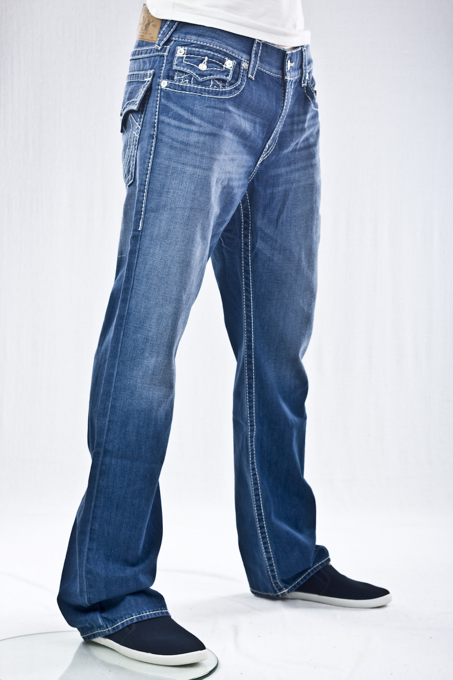 джинсы мужские True Religion широкие Straight flap natural big t